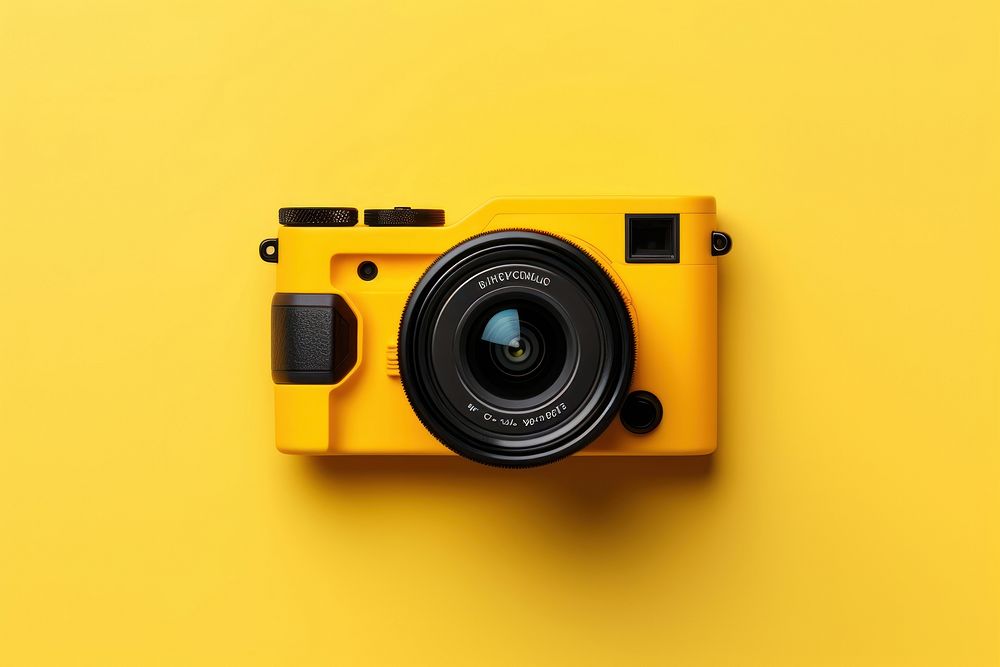 Digital camera yellow photographing electronics.