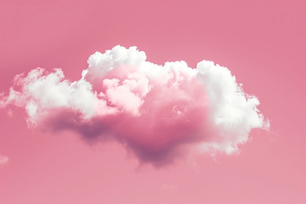 Heart shaped as a clouds in the pink background backgrounds outdoors nature.