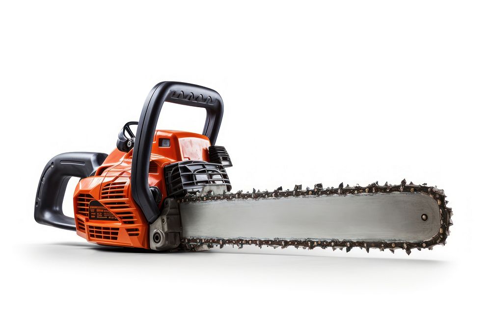 Chain saw chainsaw tool white background.