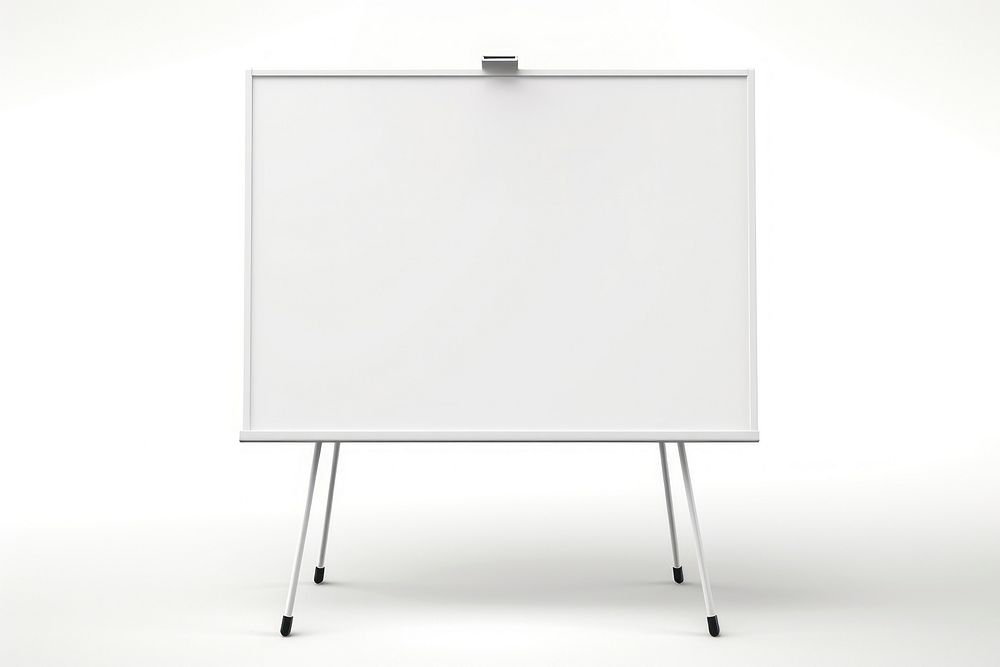 Office whiteboard white background rectangle absence.