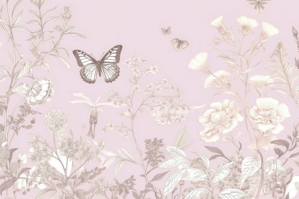 Wallpaper butterfly pattern drawing.