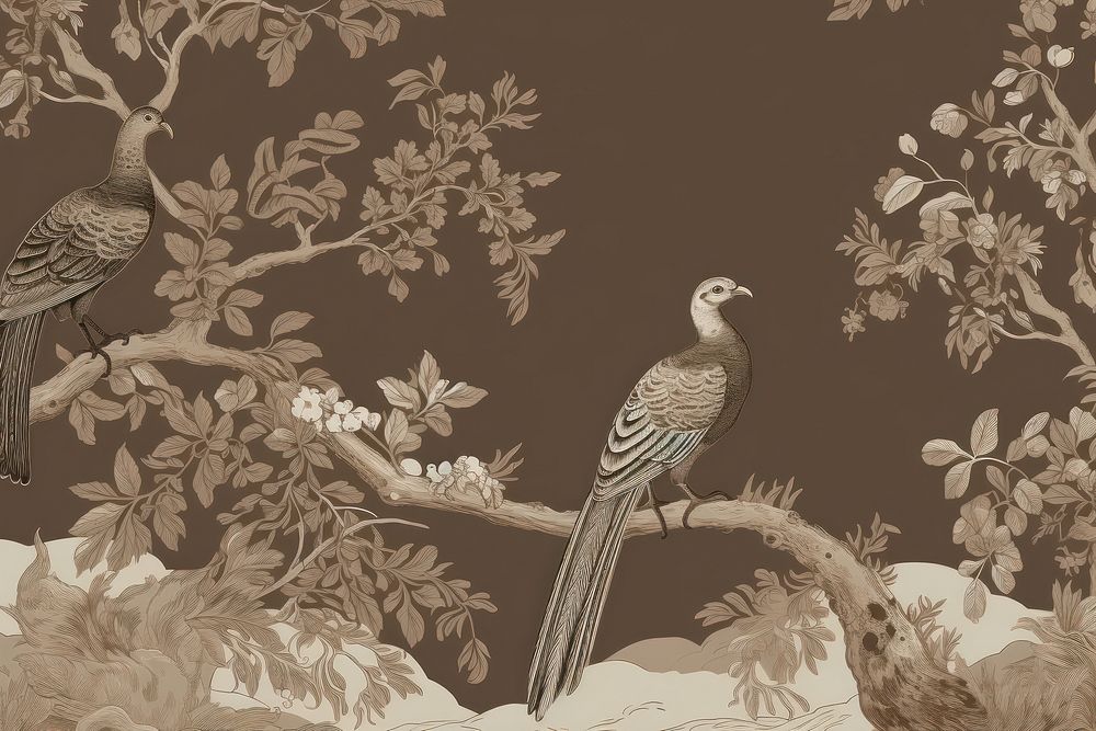 Pigeon wallpaper pattern drawing.