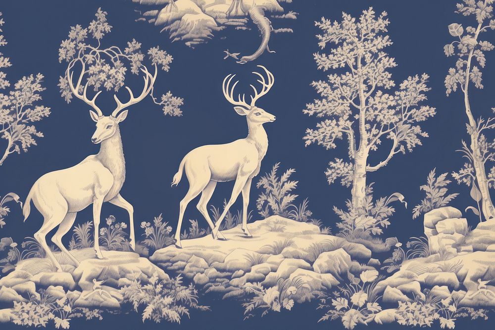 Reindeer wallpaper mammal art.