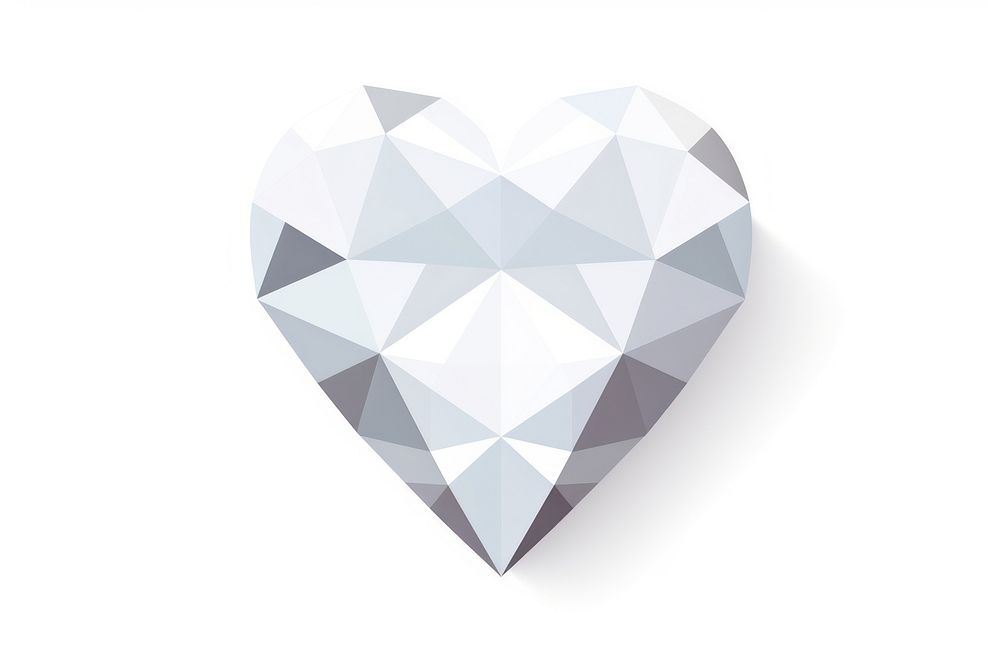 Heart shape jewelry pattern white. AI generated Image by rawpixel.