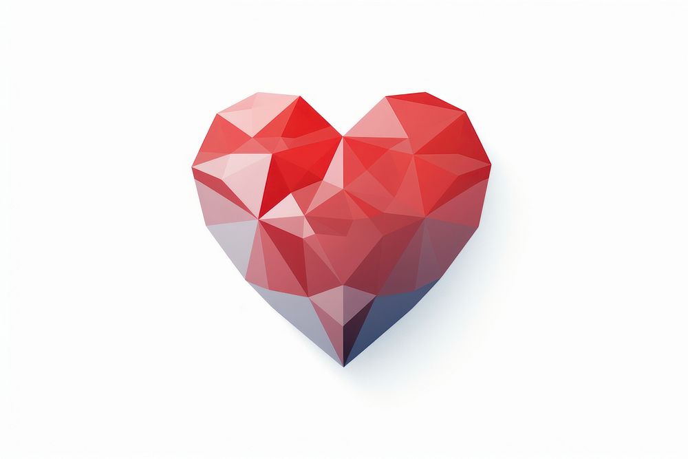 Heart shape jewelry symbol white background. AI generated Image by rawpixel.
