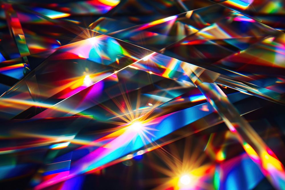 Transparent holographic glass sunlight reflections backgrounds abstract lighting.