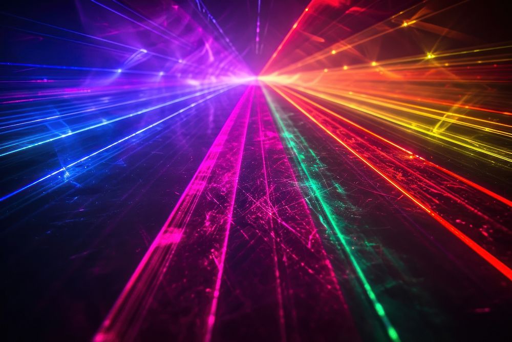 Transparent laser party effect reflections light backgrounds abstract.