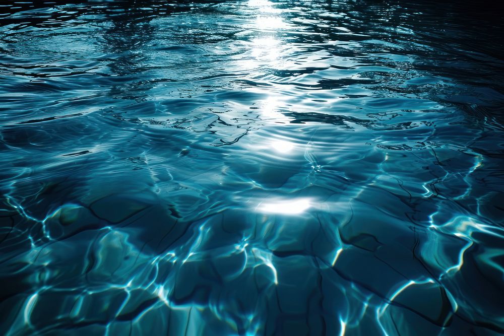 Transparent pool sunlight reflections backgrounds outdoors nature.