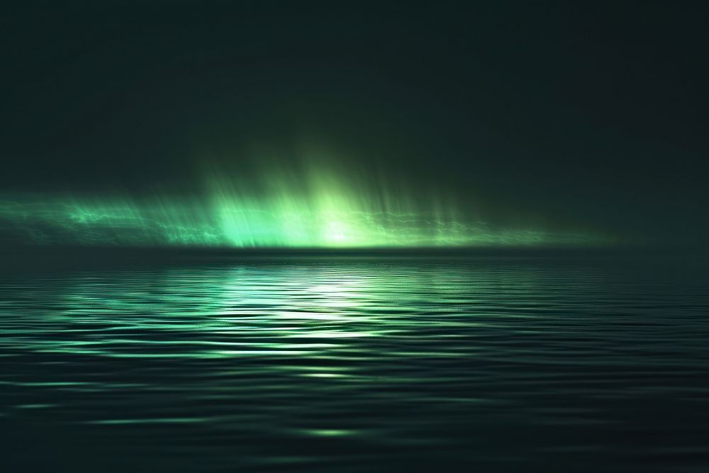 Effect green aurora sunlight reflections abstract outdoors nature.