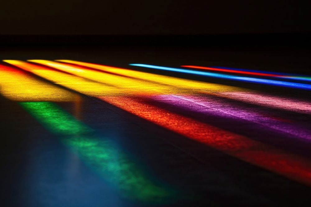 Rainbow ligh lighting backgrounds reflection.