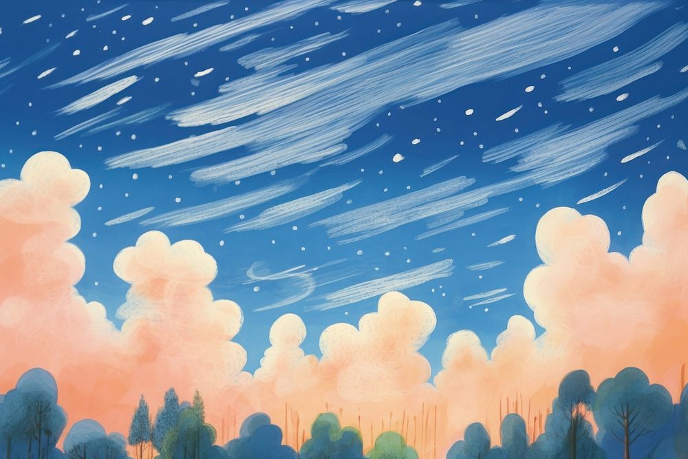 Sky clouds painting outdoors pattern.