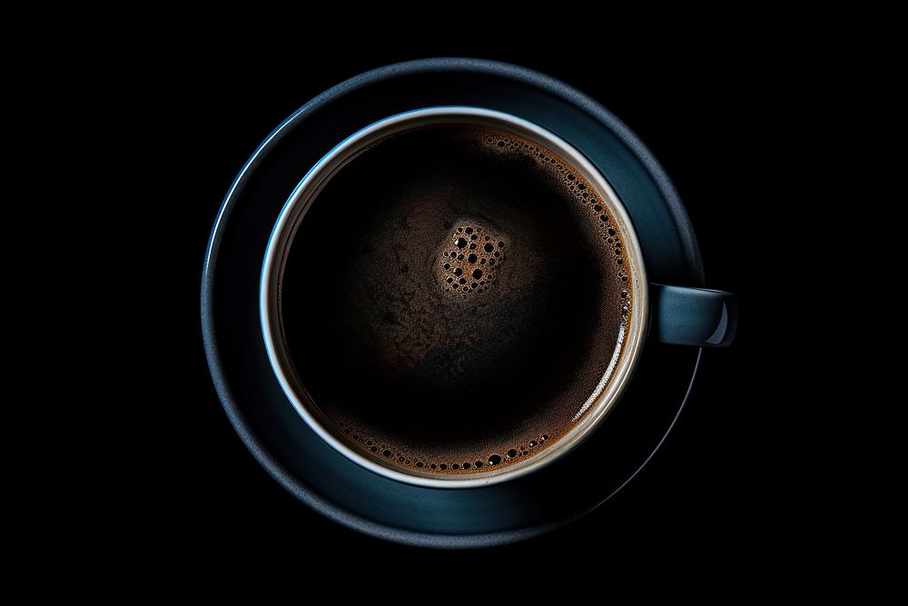 Cup of black coffee drink mug refreshment.