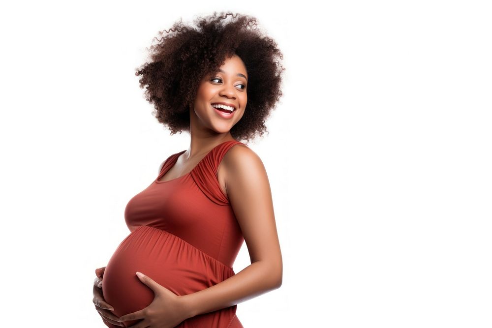 Happy Pregnant american pregnant portrait adult.