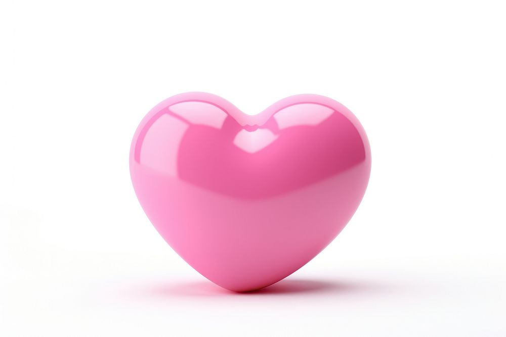Pink heart white background investment magenta. AI generated Image by rawpixel.