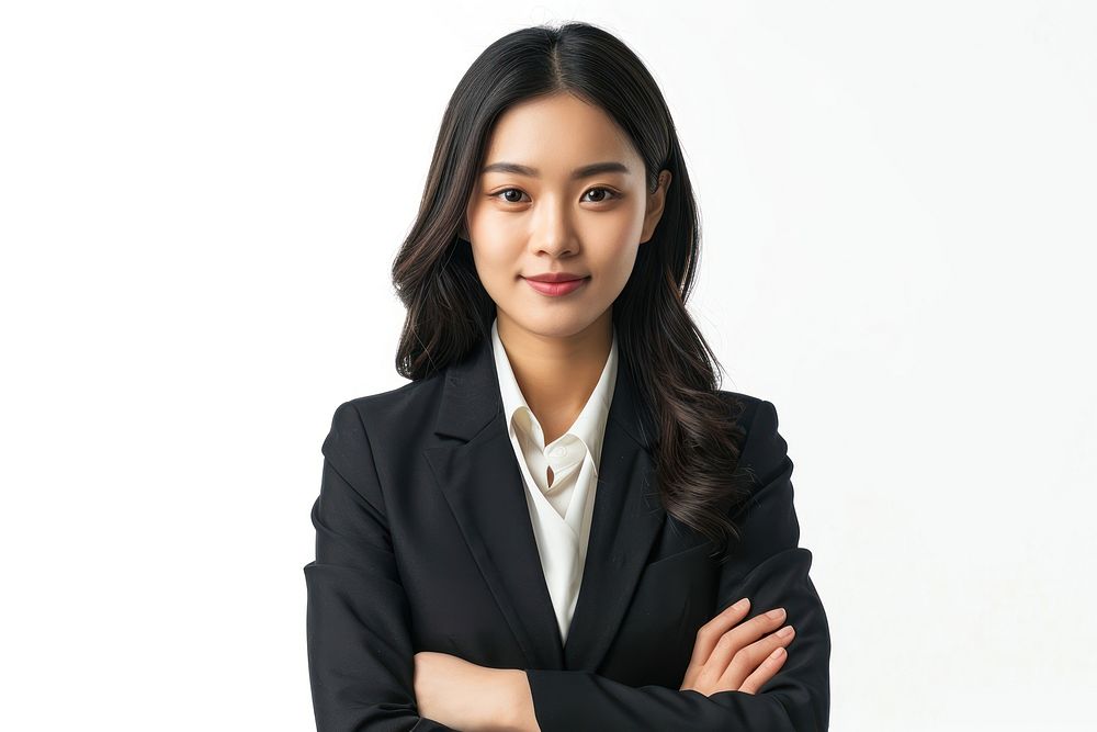 Asian woman in business suits portrait blazer adult.