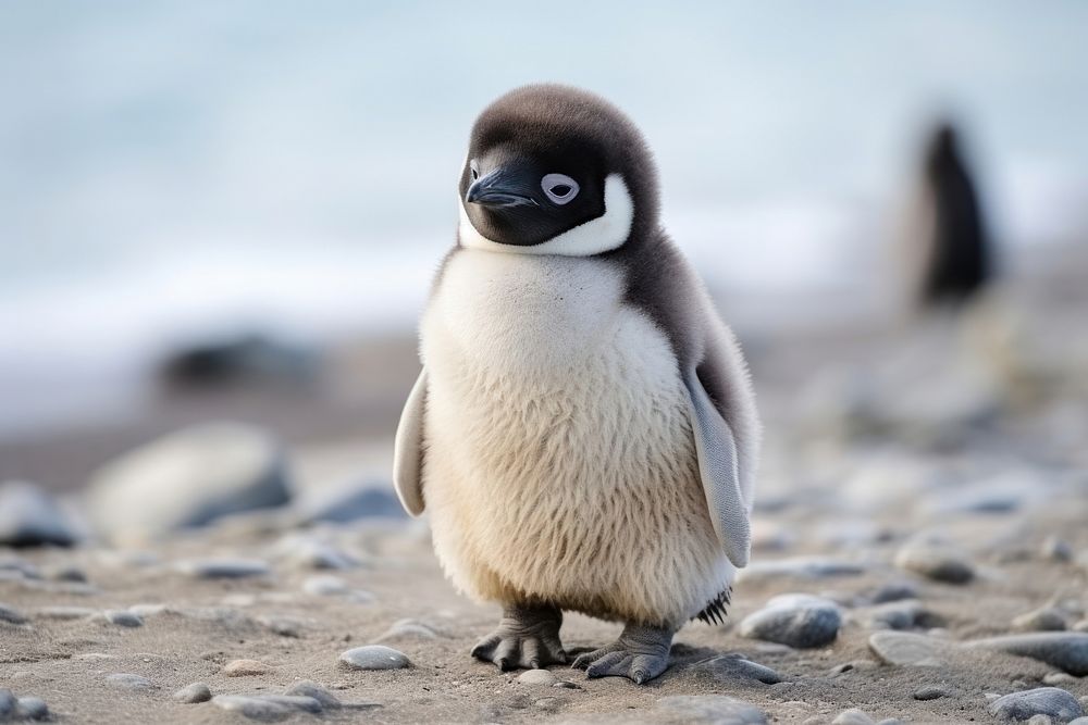  Baby penguin animal bird wildlife. AI generated Image by rawpixel.