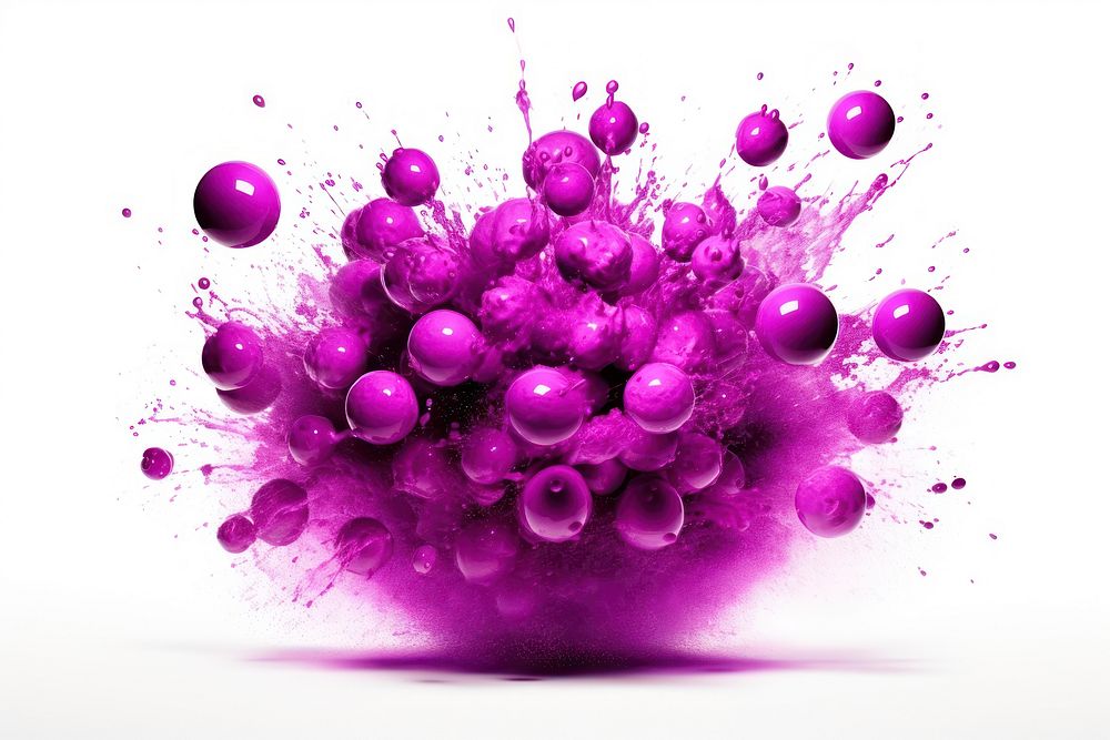 Exploding Purple Bingo purple exploding white background.