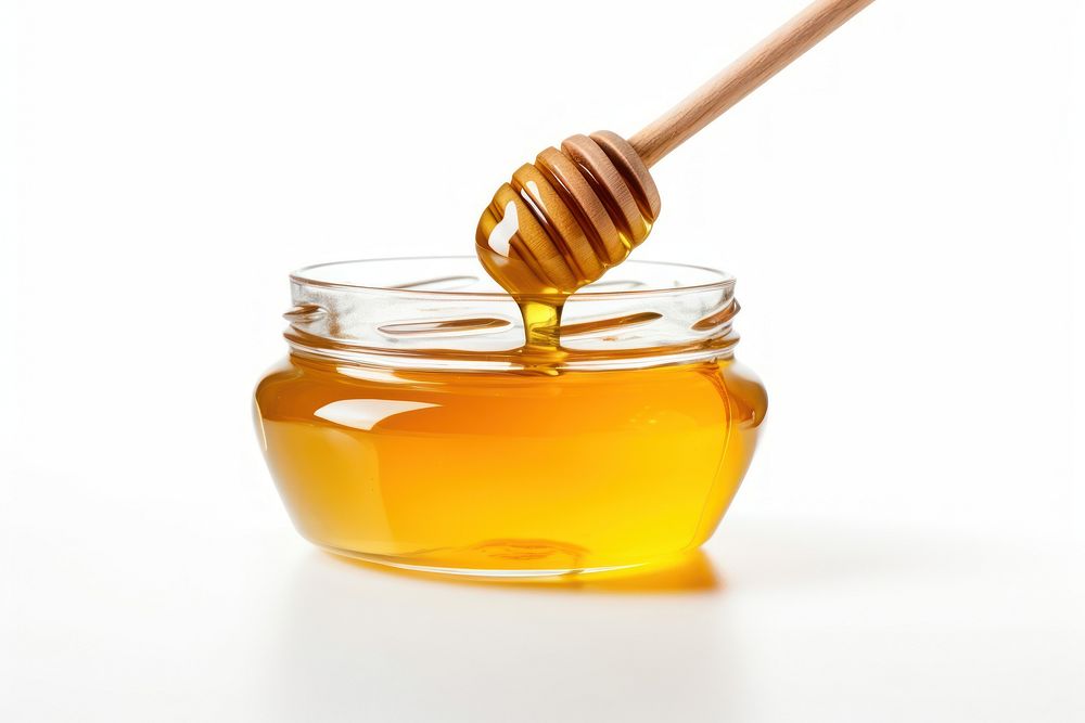  Honey honeycomb white background freshness. AI generated Image by rawpixel.