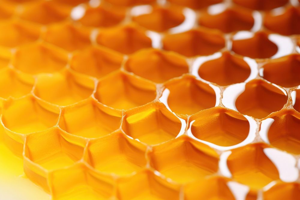 Honeycomb backgrounds repetition apiculture. AI generated Image by rawpixel.