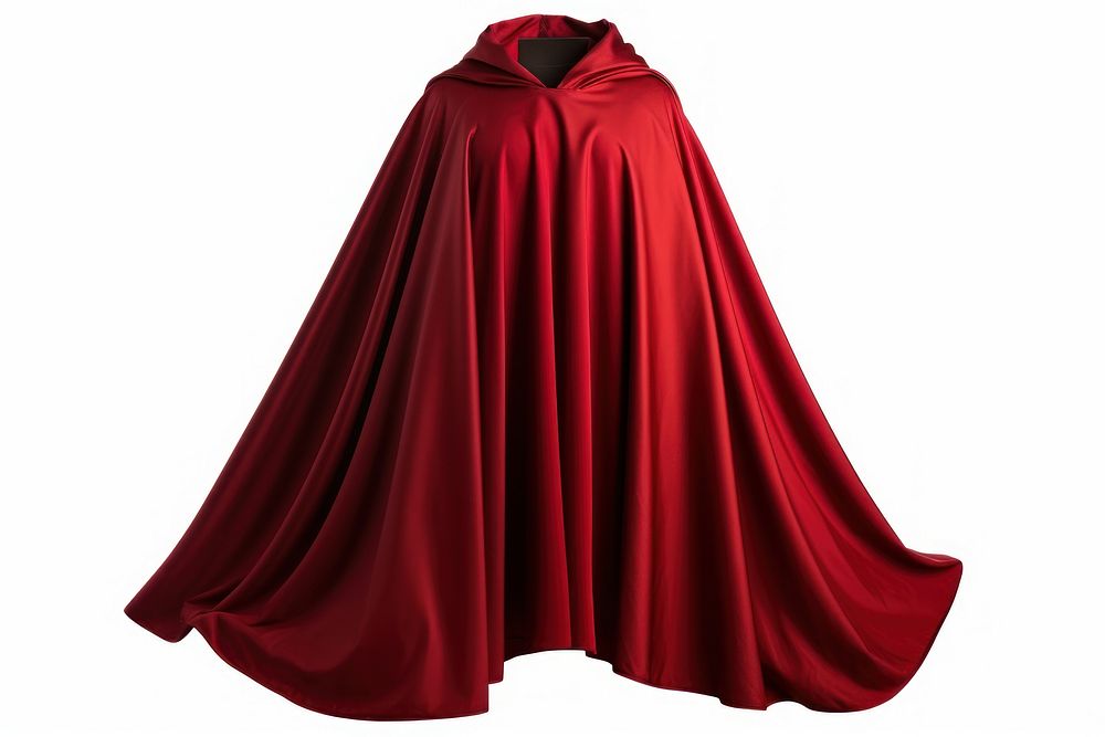 Suoerhero red cape dress gown white background. AI generated Image by rawpixel.