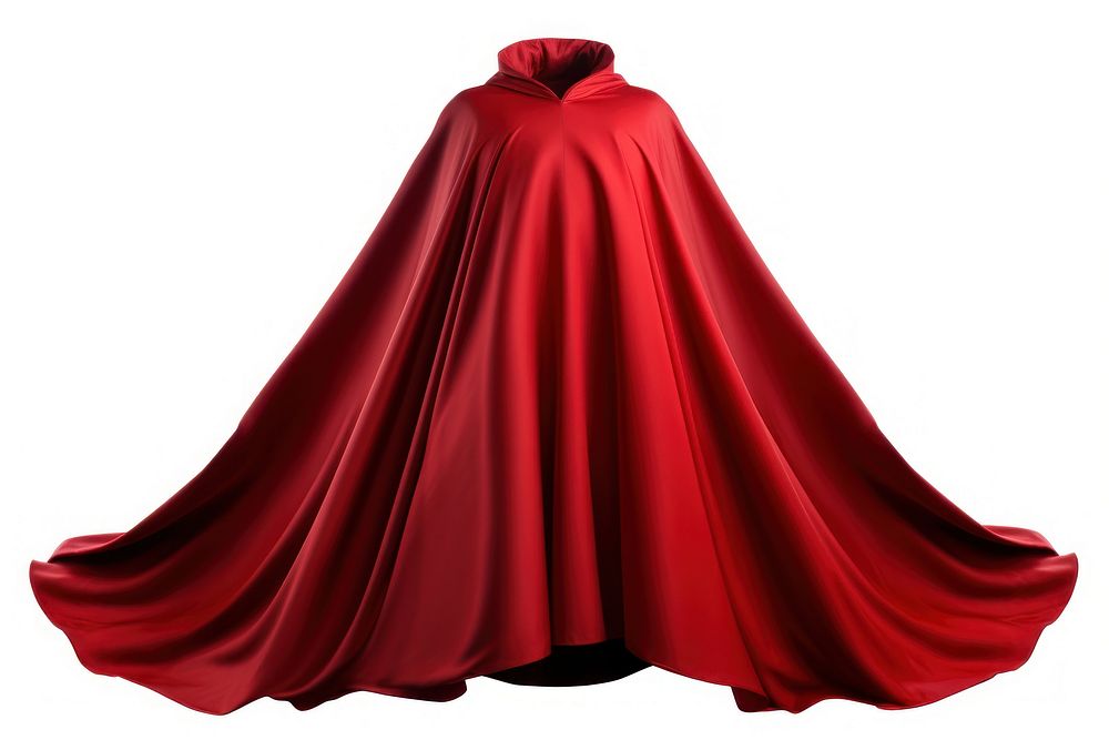 Suoerhero red cape fashion dress gown. AI generated Image by rawpixel.