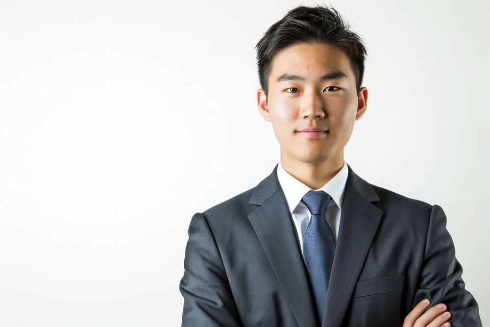 Professional asian man in business suits portrait blazer adult.