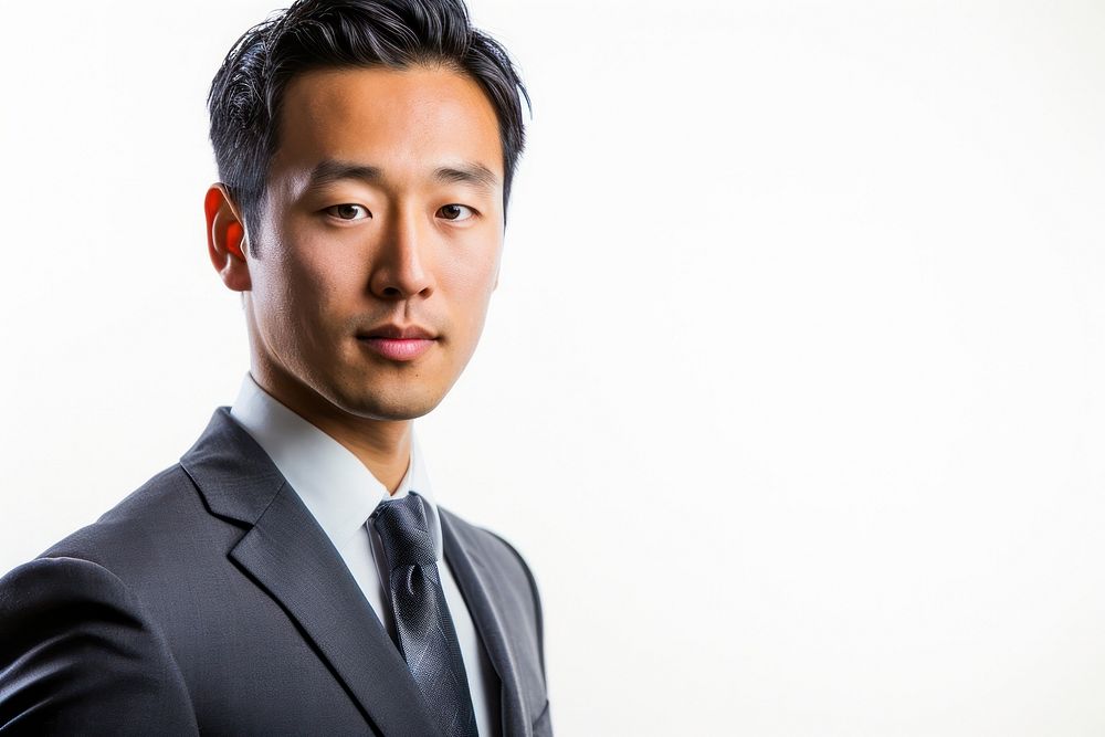 Professional asian man in business suits portrait adult photo.