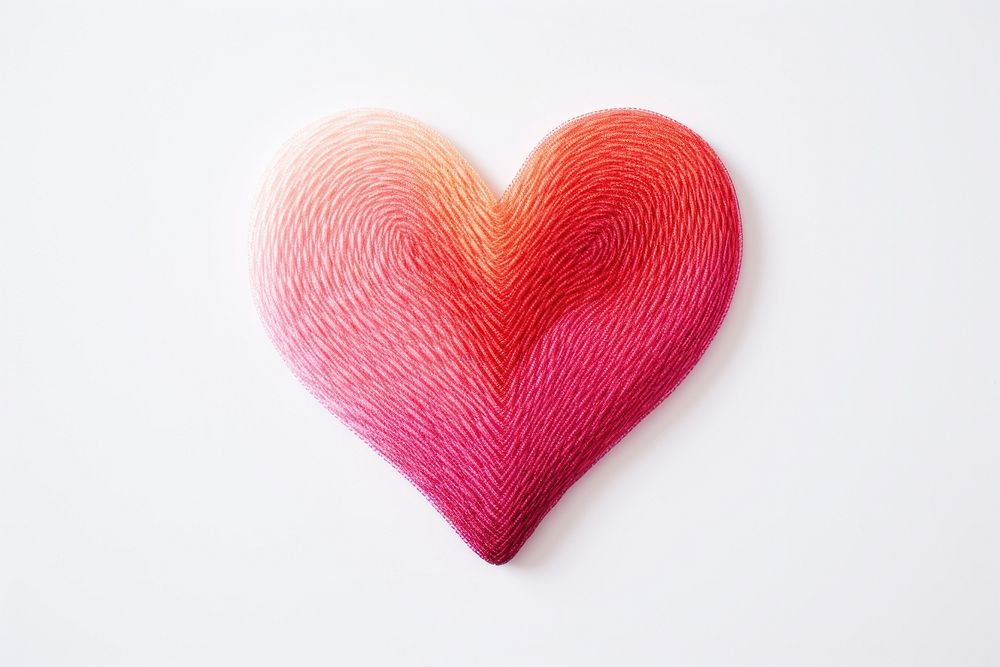 Gradient heart in embroidery style creativity pattern produce.