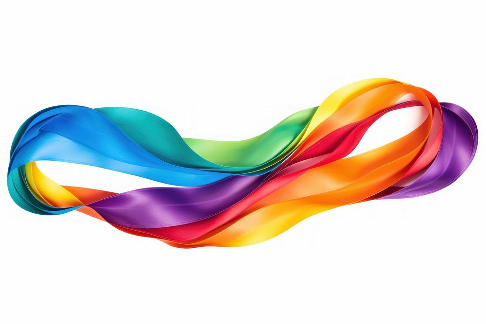 Rainbow ribbon in embroidery style backgrounds accessories creativity.