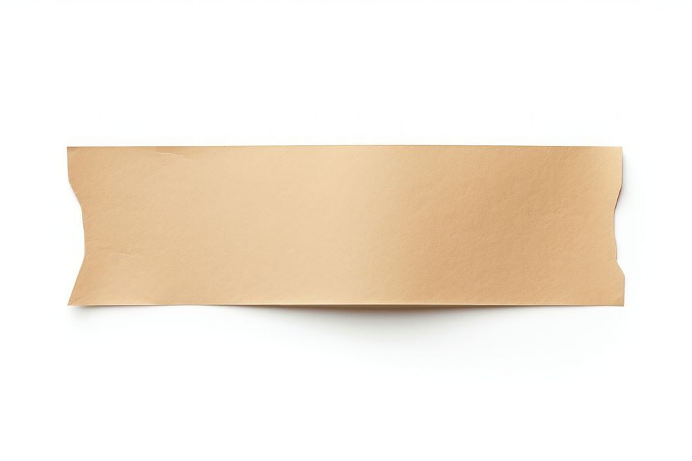 Beige color paper adhesive strip white background simplicity rectangle. AI generated Image by rawpixel.