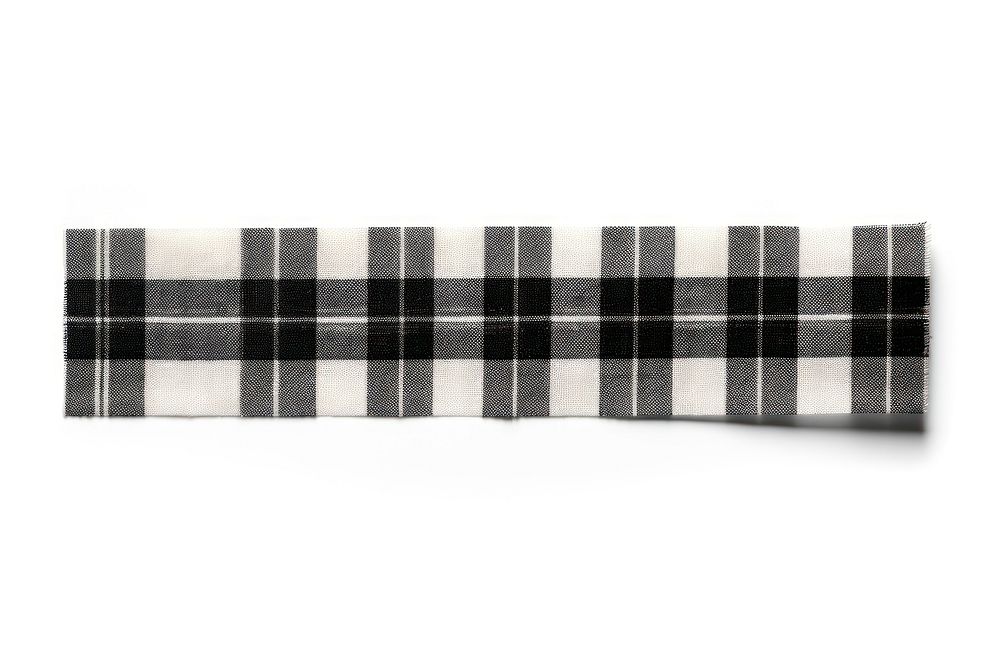 Black and white scottish pattern adhesive strip tartan plaid white background. AI generated Image by rawpixel.