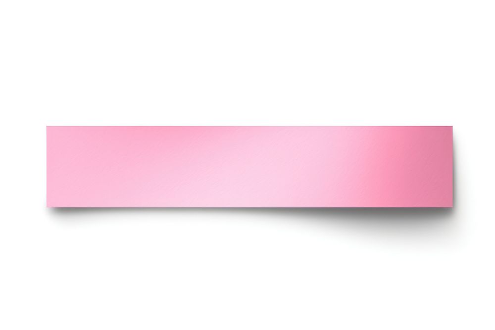 Pink paper adhesive strip white background accessories rectangle. AI generated Image by rawpixel.