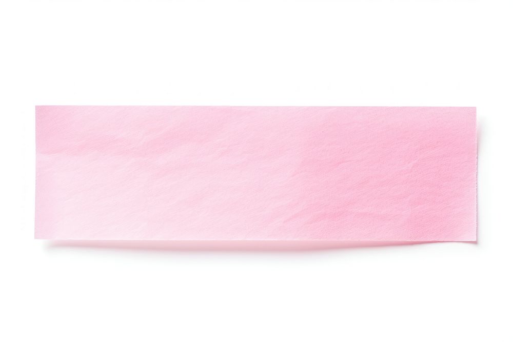 Pink paper adhesive strip white background rectangle absence. AI generated Image by rawpixel.