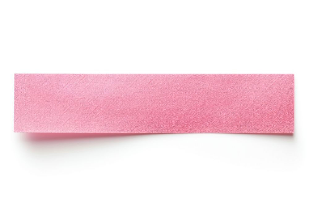 Pink paper adhesive strip white background rectangle material. AI generated Image by rawpixel.