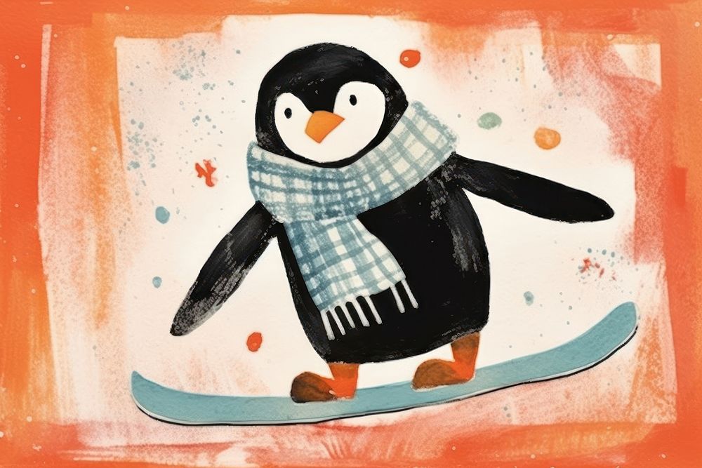 Penguin winter snow animal.