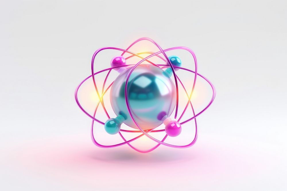 Cute atom sphere accessories futuristic.