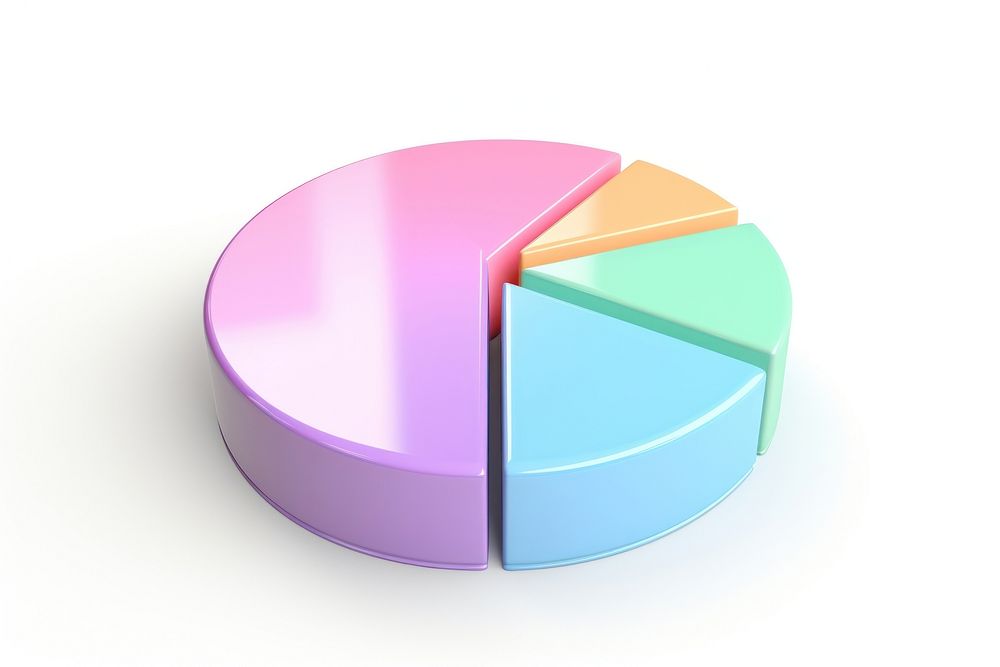 Cute pie chart white background investment furniture.