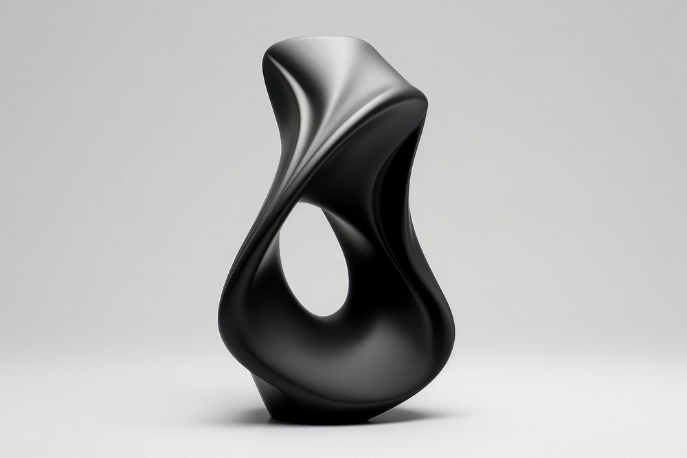 Sculpture black vase simplicity.