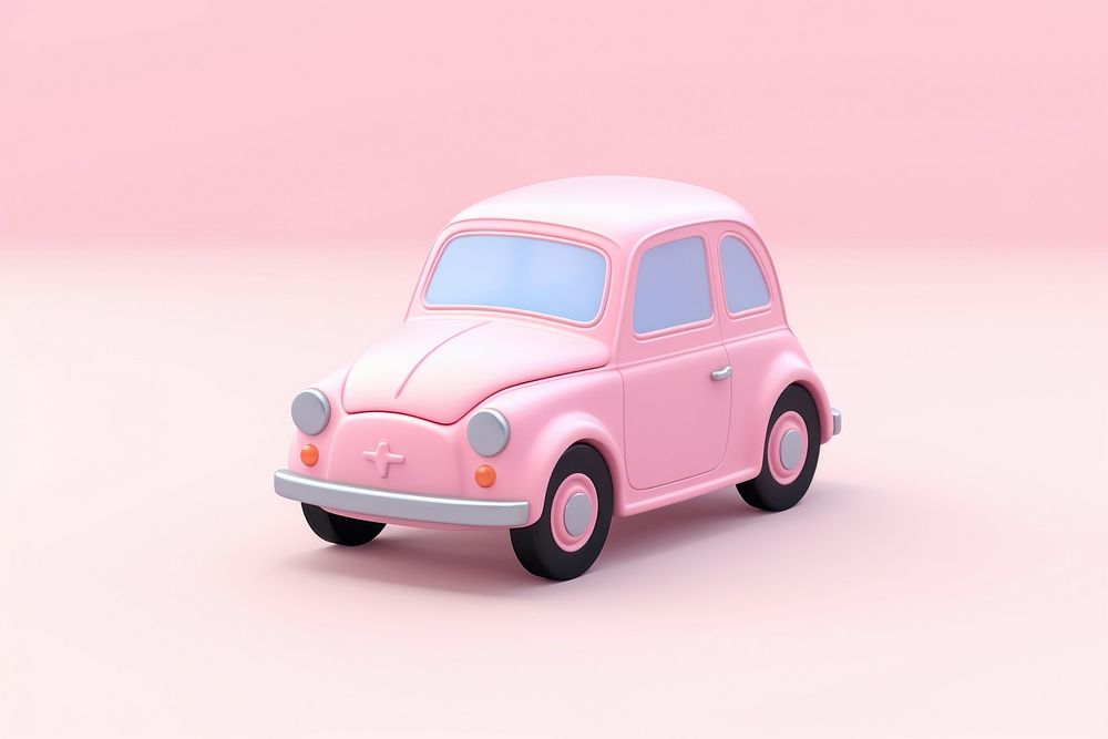 Cute small car toy vehicle wheel transportation.