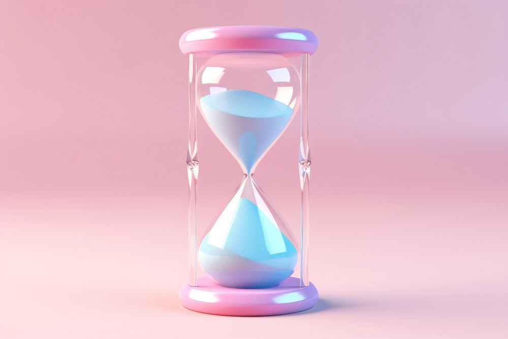 Hourglass deadline research lighting.