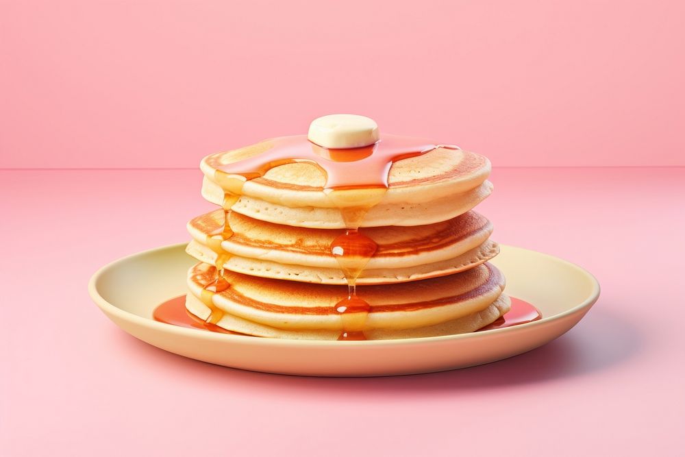 Pancakes plate food medication.