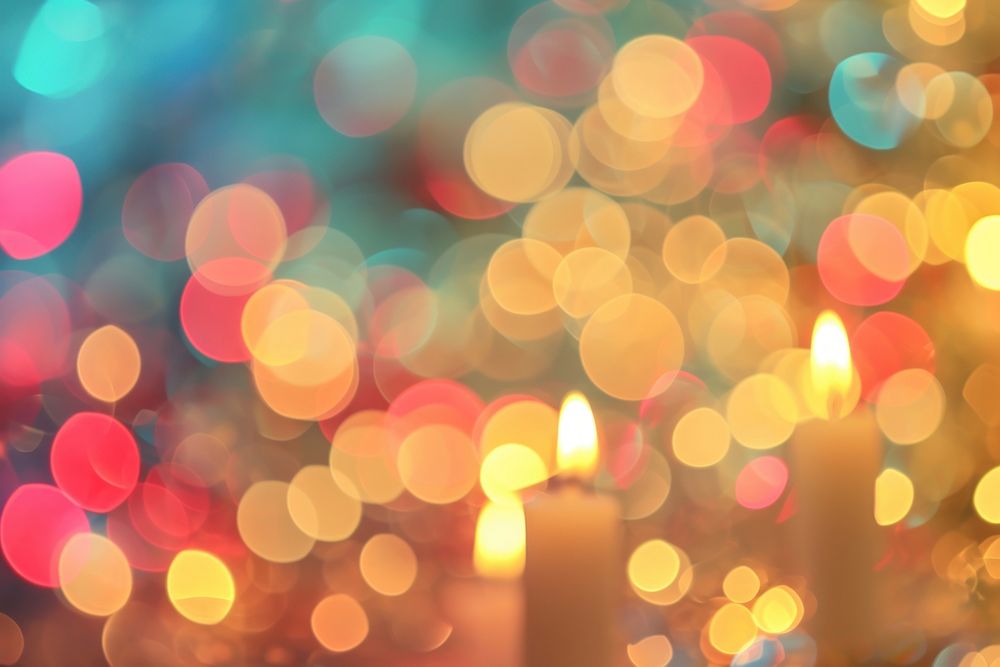 Candle pattern bokeh effect background backgrounds lighting gold.