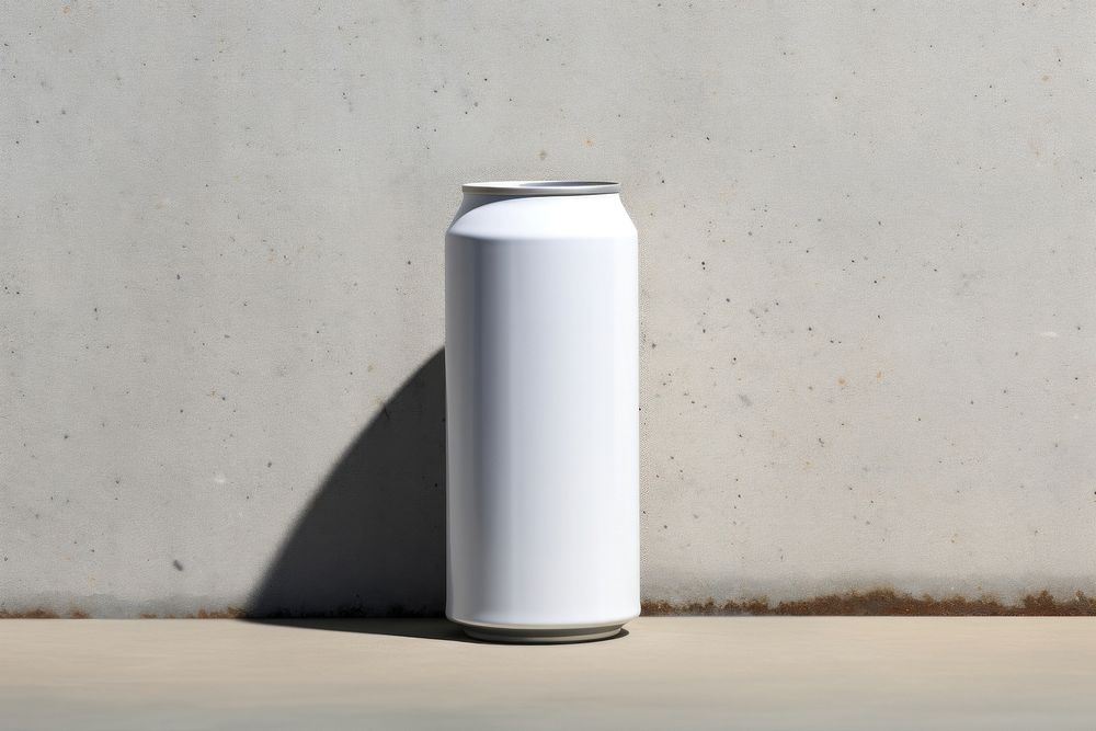 Beer can packaging  white refreshment container.