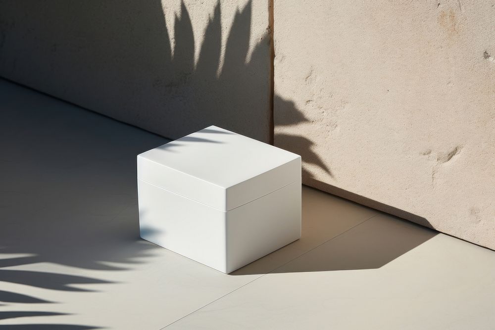 Cosmetic packaging  shadow white architecture.
