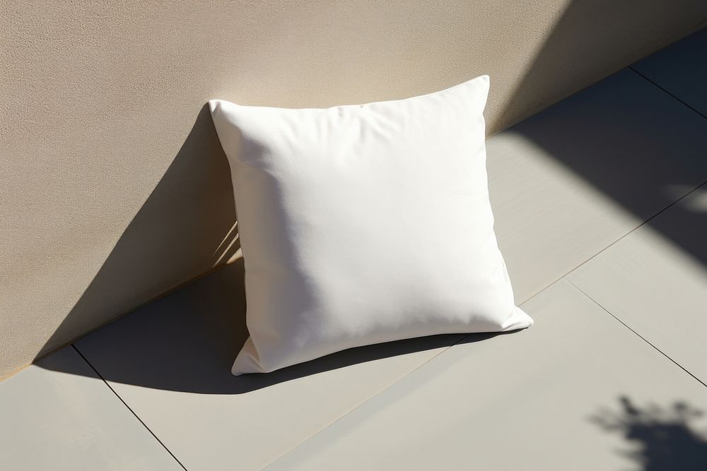 Pillow packaging  cushion white architecture.