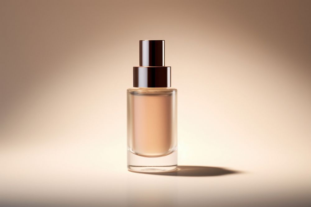 Serum whit label  cosmetics lighting perfume.