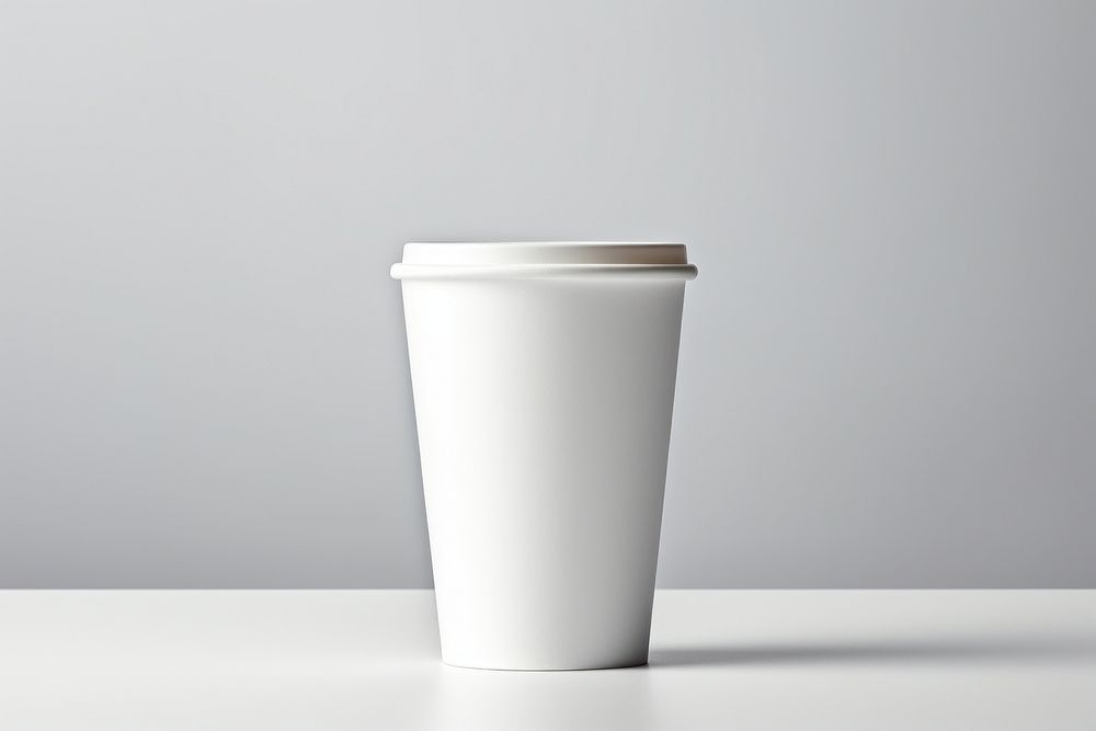 Coffee cup  lighting gray mug.