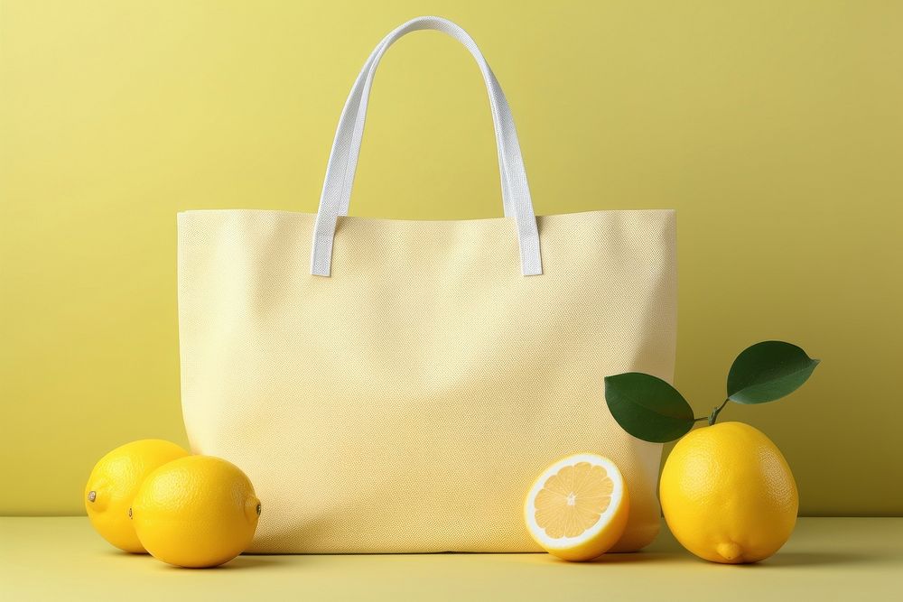 Tote bag  lemon grapefruit handbag.