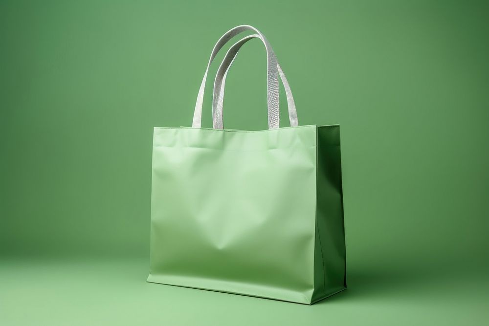Bag  handbag green green background.