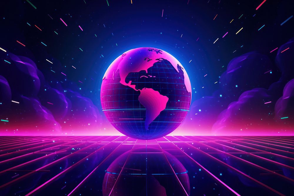 Globe background universe planet light. AI generated Image by rawpixel.